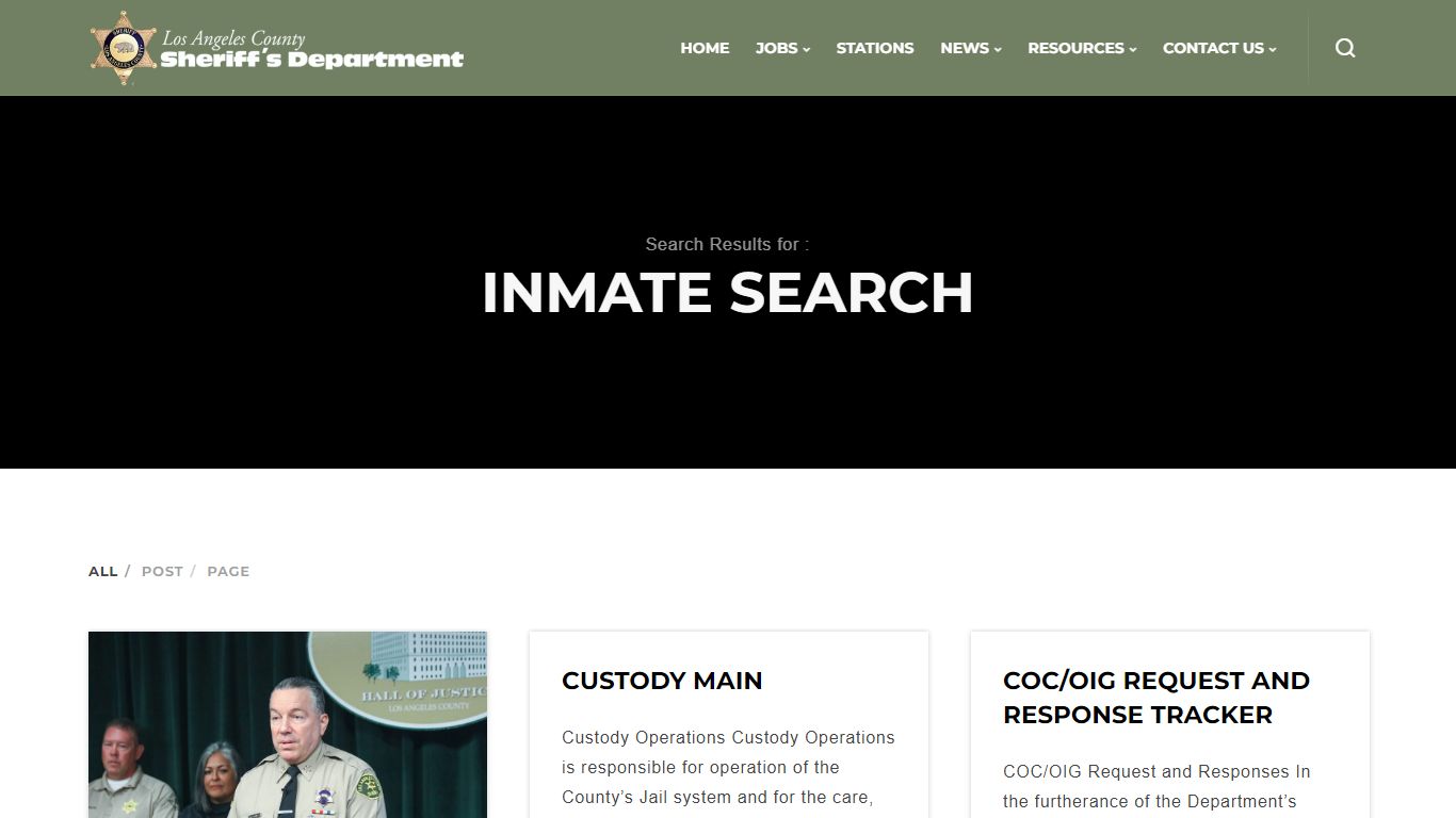 inmate search - Los Angeles County Sheriff's Department